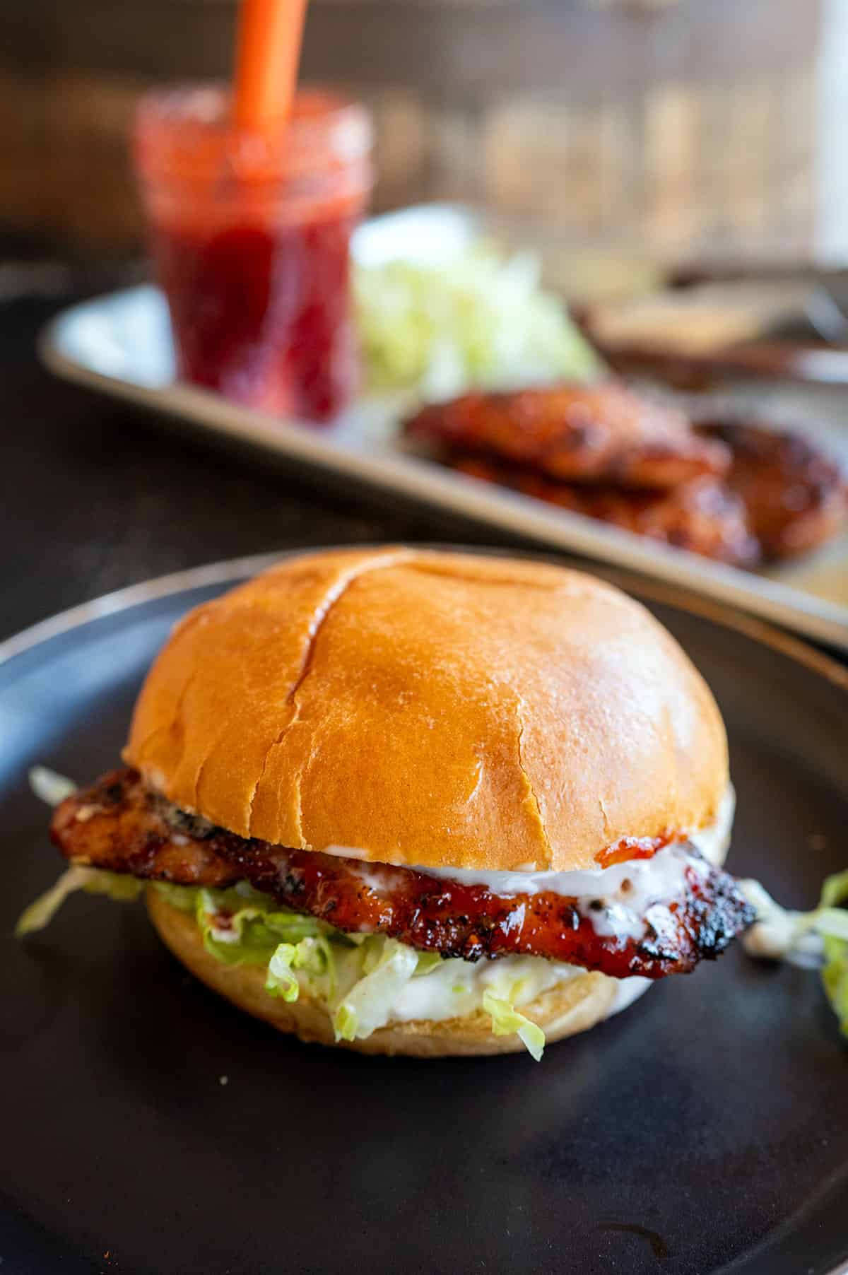Raspberry Chipotle Chicken Sandwich.