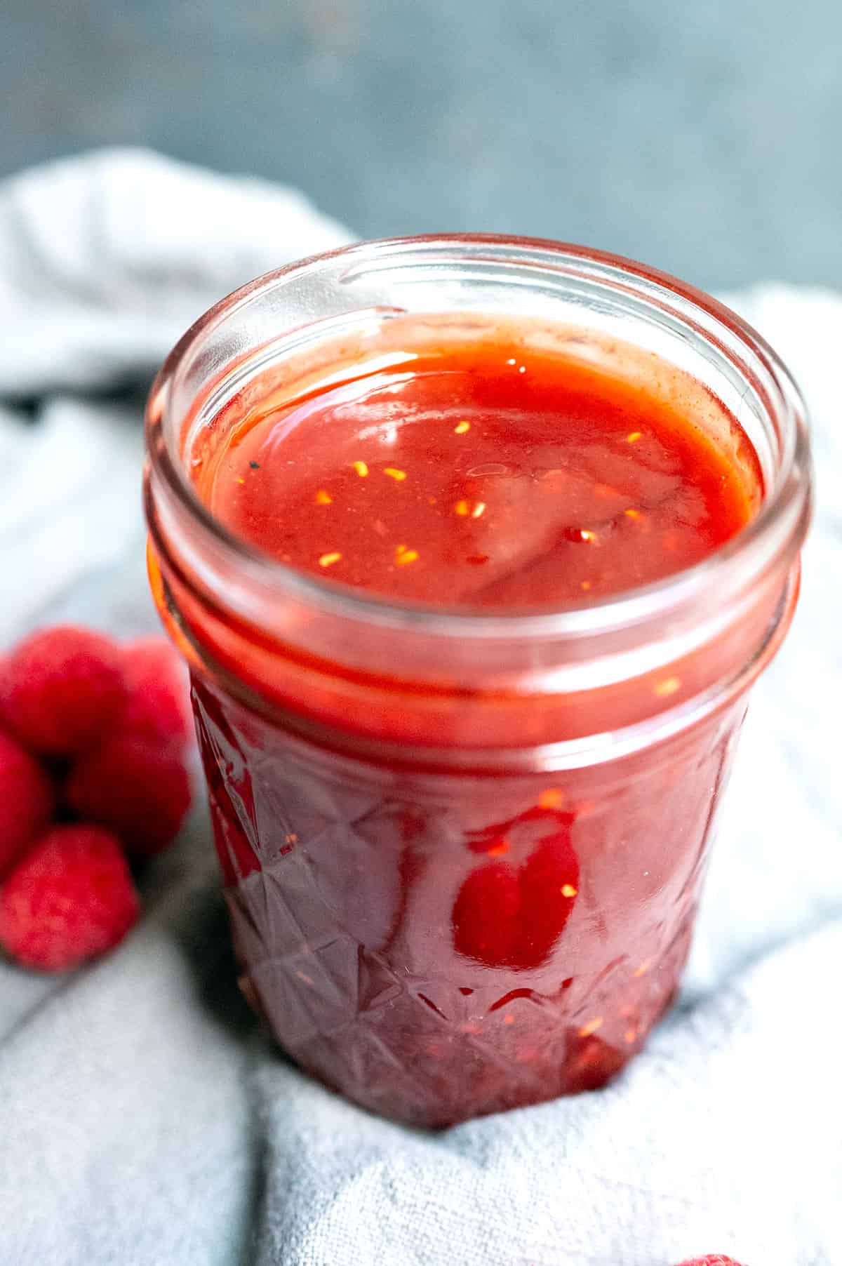 Jar of Raspberry Chipotle Sauce.