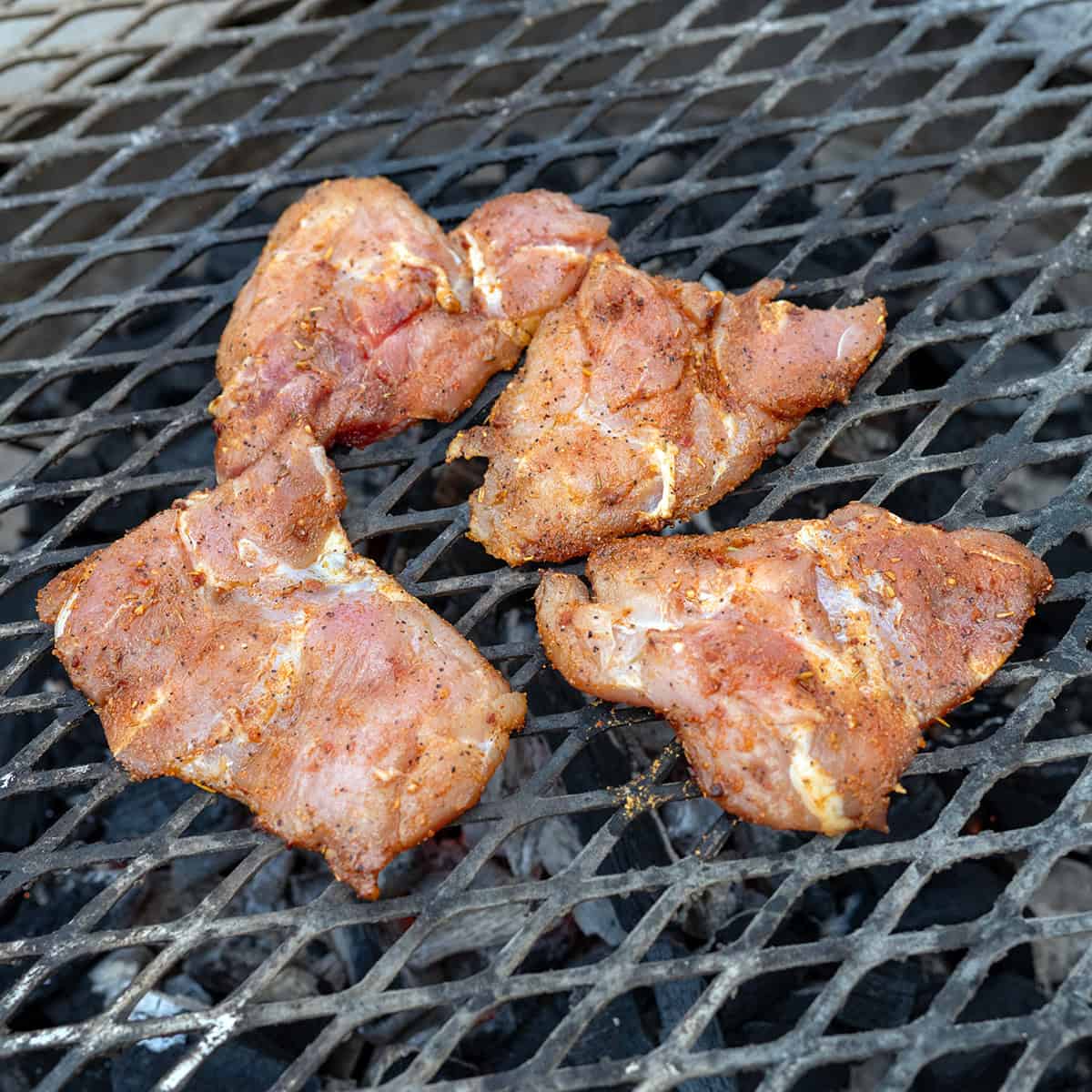 grilling chicken thighs.