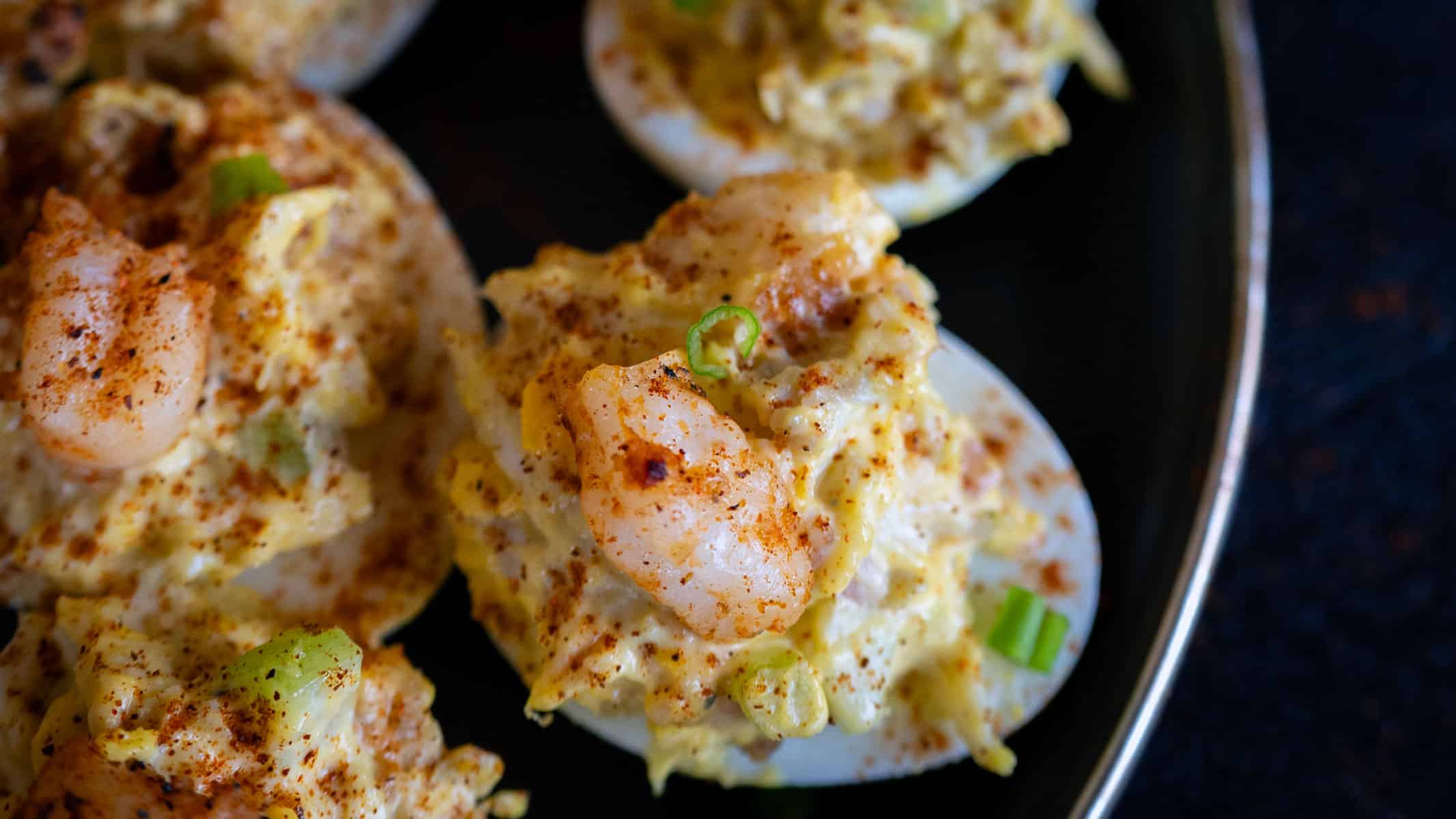 Seafood Salad Deviled Eggs