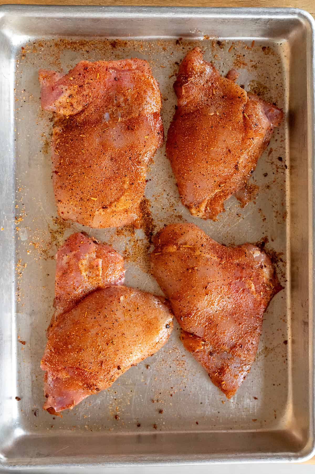 seasoned chicken thighs.