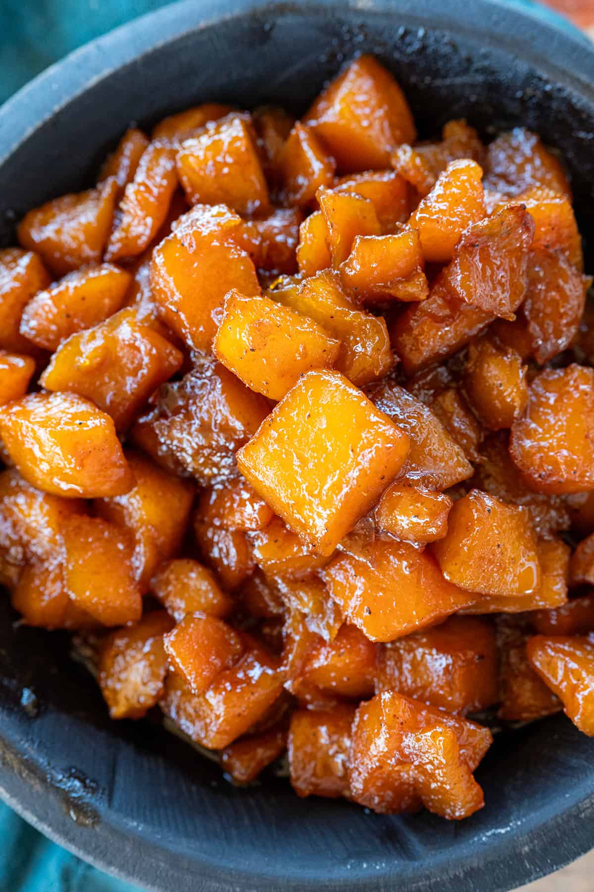 Bowl of Butternut Squash Burnt Ends.