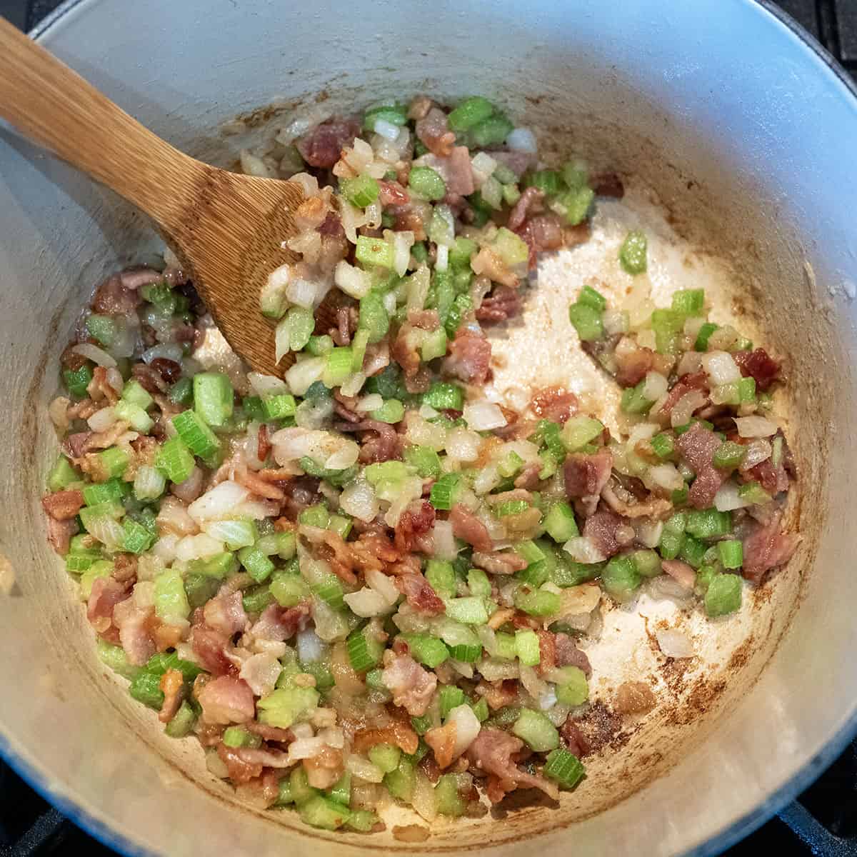 Making roux.