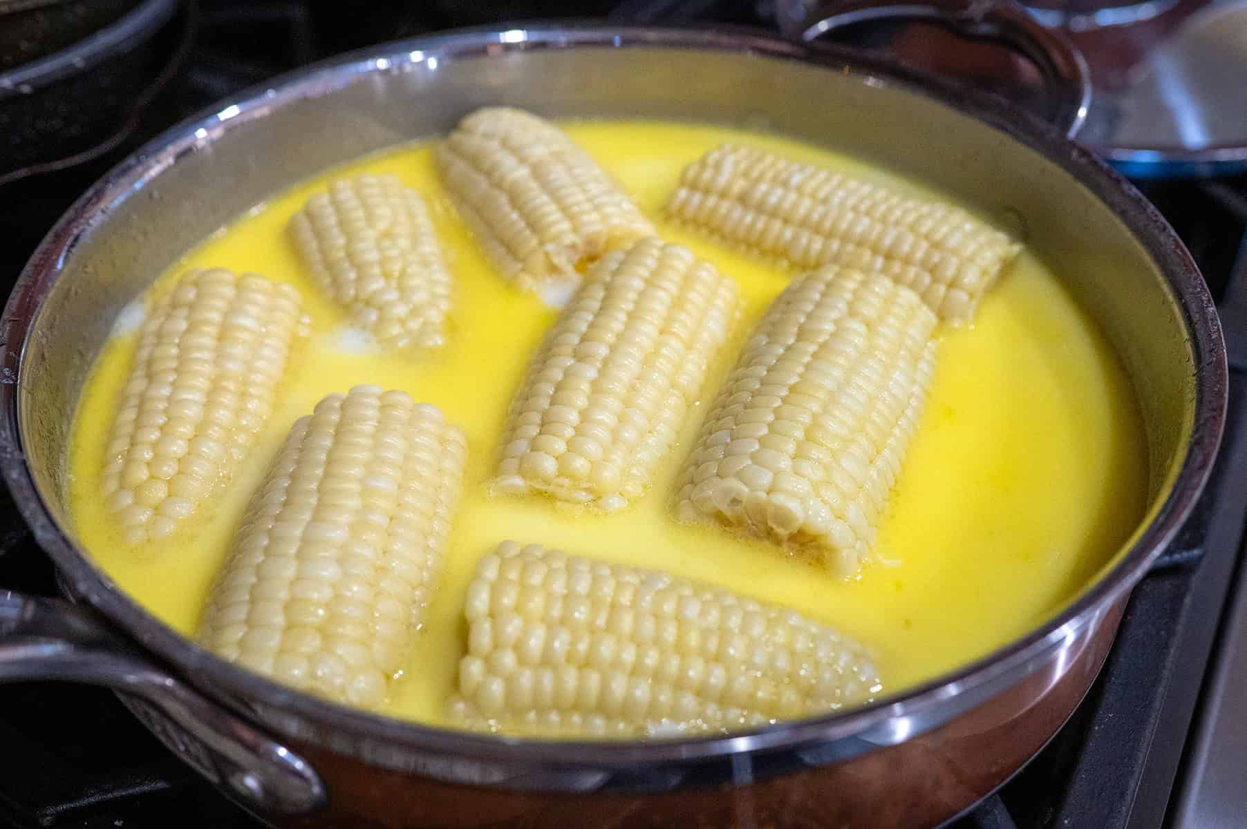 Milk Poached Corn.