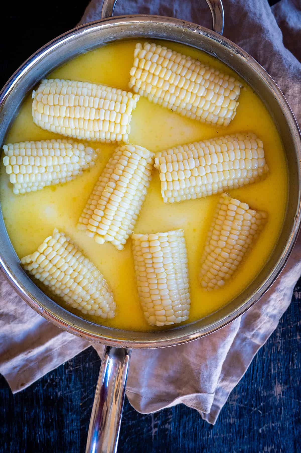 Milk Poached Corn.